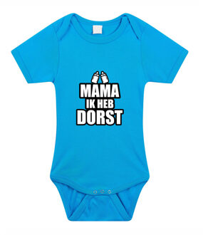 Bellatio Decorations Mama ik heb dorst cadeau baby rompertje blauw jongens 92 (18-24 maanden)