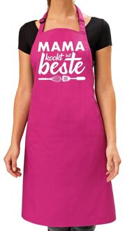 Bellatio Decorations Mama kookt het beste keukenschort roze voor dames / Moederdag