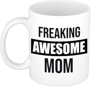 Bellatio Decorations Mama / moeder cadeau mok / freaking awesome mom voor verjaardag / Moederdag - feest mokken Wit