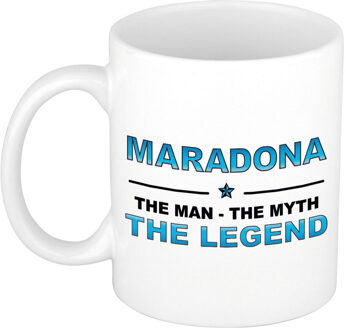 Bellatio Decorations Maradona The man, The myth the legend cadeau koffie mok / thee beker 300 ml - voetballegende/Pluisje