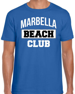 Bellatio Decorations Marbella beach club zomer t-shirt blauw voor heren L
