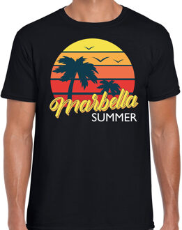 Bellatio Decorations Marbella zomer t-shirt / shirt Marbella summer zwart voor heren