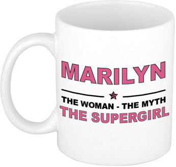 Bellatio Decorations Marilyn The woman, The myth the supergirl collega kado mokken/bekers 300 ml Oudroze