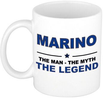 Bellatio Decorations Marino cadeau mok - man myth legend - naam koffiemok / beker - wit en blauw - 300 ml
