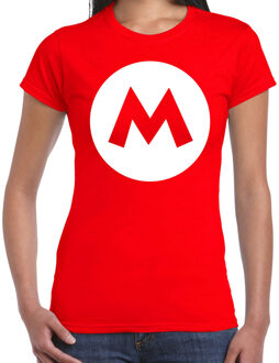 Bellatio Decorations Mario loodgieter verkleed t-shirt rood voor dames 2XL