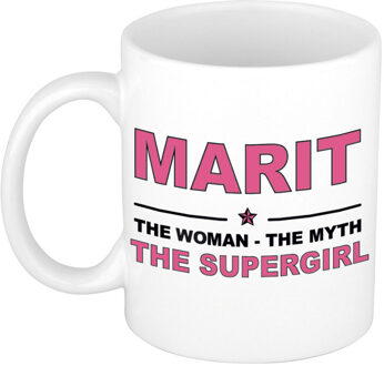 Bellatio Decorations Marit The woman, The myth the supergirl pensioen cadeau mok/beker 300 ml