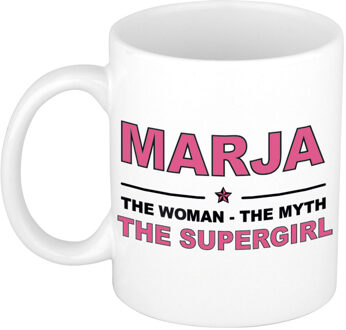 Bellatio Decorations Marja The woman, The myth the supergirl collega kado mokken/bekers 300 ml Oudroze