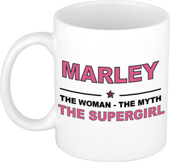 Bellatio Decorations Marley The woman, The myth the supergirl collega kado mokken/bekers 300 ml Oudroze