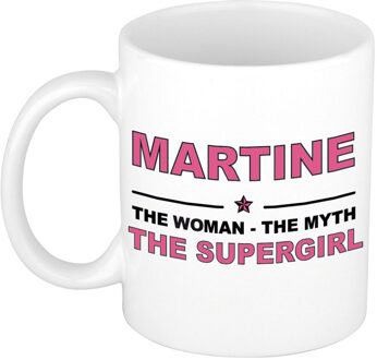 Bellatio Decorations Martine The woman, The myth the supergirl pensioen cadeau mok/beker 300 ml