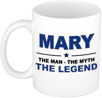 Bellatio Decorations Mary cadeau mok - man myth legend - naam koffiemok / beker - wit en blauw - 300 ml