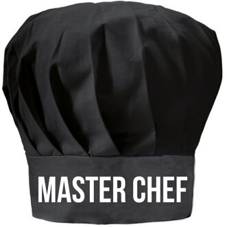 Bellatio Decorations Master chef cadeau koksmuts zwart dames en heren