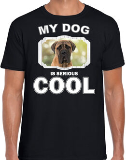 Bellatio Decorations Mastiff honden t-shirt my dog is serious cool zwart - heren - Mastiff liefhebber cadeau shirt 2XL