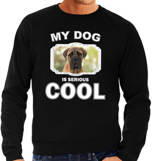 Bellatio Decorations Mastiff honden trui / sweater my dog is serious cool zwart - heren - Mastiff liefhebber cadeau sweaters 2XL