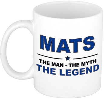 Bellatio Decorations Mats The man, The myth the legend collega kado mokken/bekers 300 ml Donkerblauw