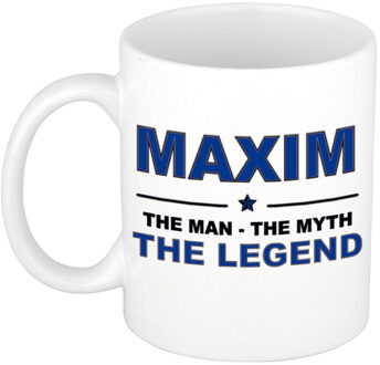 Bellatio Decorations Maxim The man, The myth the legend collega kado mokken/bekers 300 ml Donkerblauw