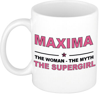 Bellatio Decorations Maxima cadeau mok - Woman Myth Supergirl - naam koffiemok - 300 ml - collega - moederdag