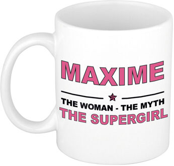 Bellatio Decorations Maxime The woman, The myth the supergirl pensioen cadeau mok/beker 300 ml