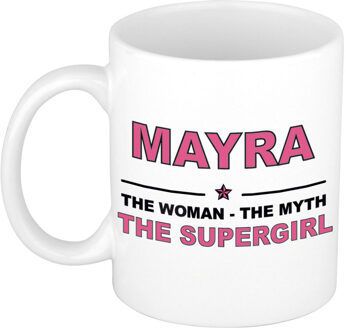 Bellatio Decorations Mayra cadeau mok - Woman Myth Supergirl - naam koffiemok - 300 ml - collega - moederdag