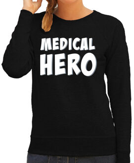 Bellatio Decorations Medical hero / zorgpersoneel cadeau sweater zwart voor dames XS