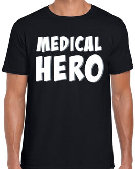 Bellatio Decorations Medical hero / zorgpersoneel cadeau t-shirt zwart voor heren