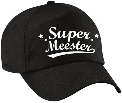 Bellatio Decorations Meester cadeau pet zwart voor heren - Verkleedhoofddeksels