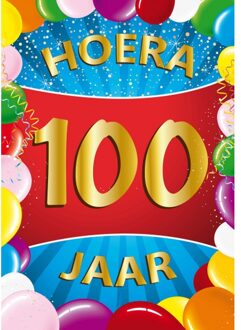 Bellatio Decorations Mega poster 100 jaar - Feestposters Multikleur