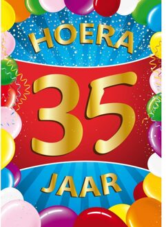 Bellatio Decorations Mega poster 35 jaar - Feestposters Multikleur