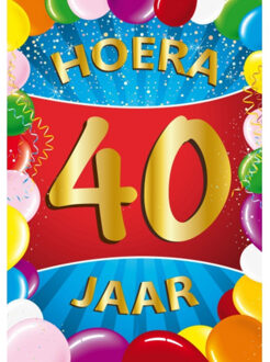 Bellatio Decorations Mega poster 40 jaar versiering - Feestposters Multikleur