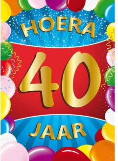 Bellatio Decorations Mega poster 40 jaar versiering - Feestposters Multikleur