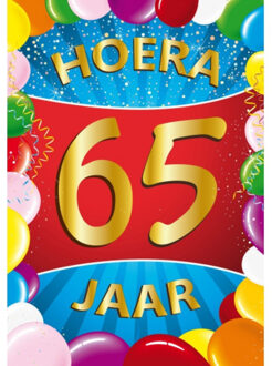 Bellatio Decorations Mega poster 65 jaar versiering - Feestposters Multikleur