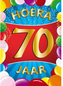 Bellatio Decorations Mega poster 70 jaar versiering - Feestposters Multikleur