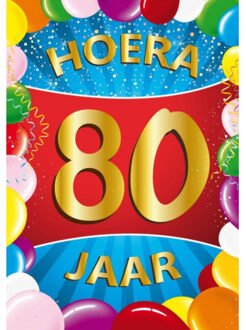 Bellatio Decorations Mega poster 80 jaar versiering - Feestposters Multikleur