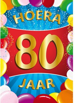 Bellatio Decorations Mega poster 80 jaar versiering - Feestposters Multikleur