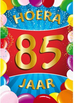 Bellatio Decorations Mega poster 85 jaar - Feestposters Multikleur