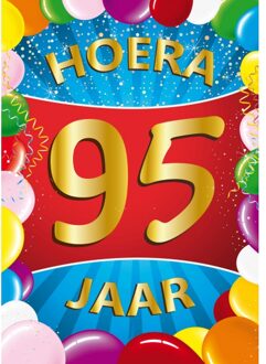 Bellatio Decorations Mega poster 95 jaar - Feestposters Multikleur