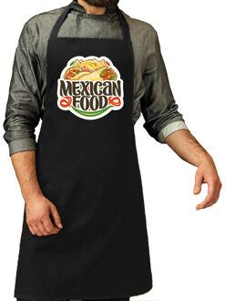 Bellatio Decorations Mexican food schort / keukenschort zwart heren