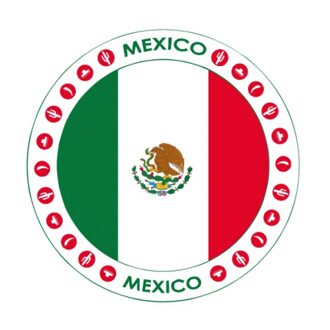 Bellatio Decorations Mexico thema bierviltjes 50 stuks - Bierfiltjes Multikleur