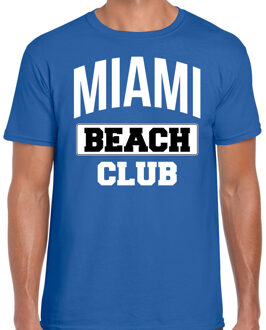 Bellatio Decorations Miami beach club zomer t-shirt blauw voor heren S