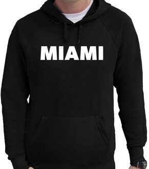 Bellatio Decorations Miami wereldstad hoodie zwart heren