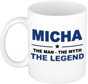 Bellatio Decorations Micha The man, The myth the legend pensioen cadeau mok/beker 300 ml