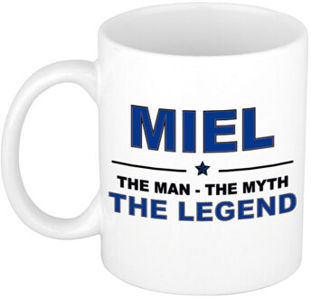 Bellatio Decorations Miel The man, The myth the legend collega kado mokken/bekers 300 ml Donkerblauw