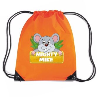 Bellatio Decorations Mighty Mike de muis rugtas / gymtas oranje voor kinderen
