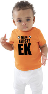 Bellatio Decorations Mijn eerste ek fan shirt voor babys Holland / Nederland / EK / WK supporter 54/60 (0-3 maanden) - Feestshirts Multikleur