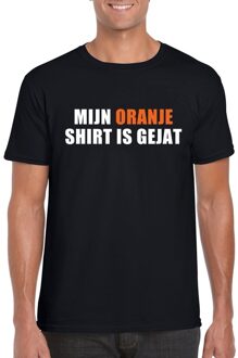 Bellatio Decorations Mijn oranje t-shirt is gejat t-shirt zwart heren L - Feestshirts
