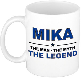 Bellatio Decorations Mika The man, The myth the legend collega kado mokken/bekers 300 ml Donkerblauw