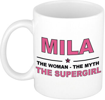 Bellatio Decorations Mila The woman, The myth the supergirl collega kado mokken/bekers 300 ml Oudroze