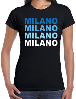 Bellatio Decorations Milano / Milaan t-shirt zwart voor dames 2XL