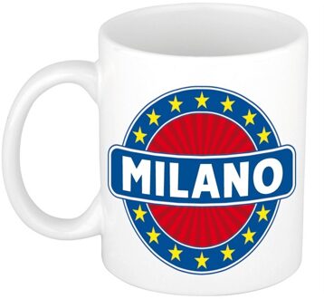 Bellatio Decorations Milano naam koffie mok / beker 300 ml - namen mokken Multikleur