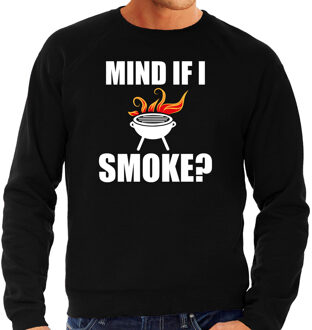 Bellatio Decorations Mind if I smoke bbq / barbecue cadeau sweater / trui zwart voor heren M