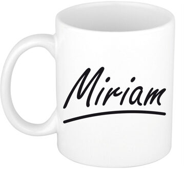 Bellatio Decorations Miriam voornaam kado beker / mok sierlijke letters - gepersonaliseerde mok met naam - Naam mokken Multikleur